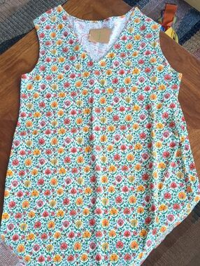 Boden Floral Sleeveless Dress - Red, Yellow, Green, White